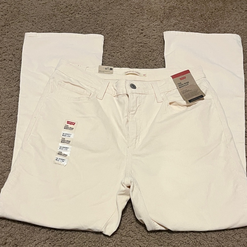 Levi's Off-White High Rise Bootcut Jeans
